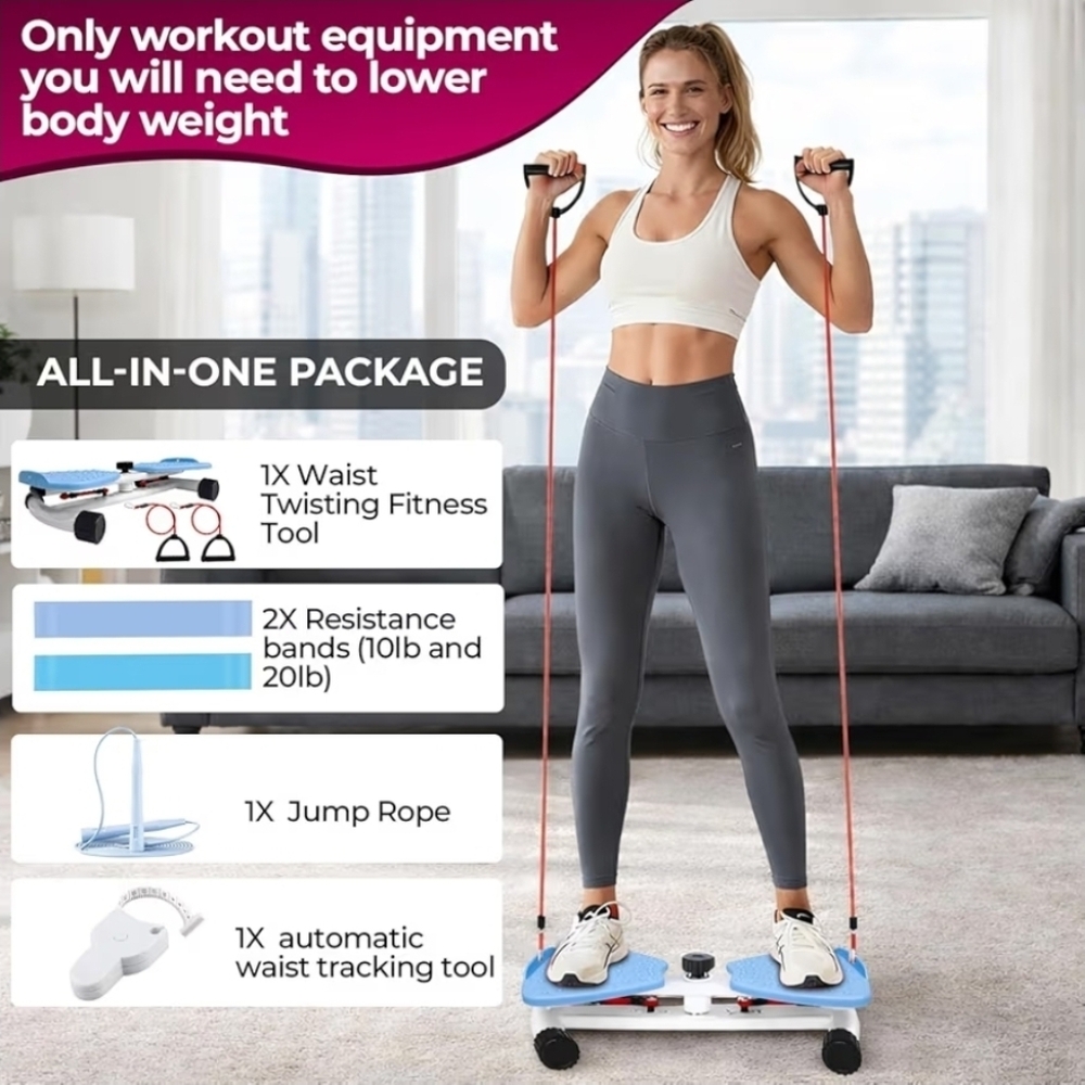 NIB Waist Twister Ultimate 5-in-1 Exercise Machine Workout Resistance Cardio - Picture 2 of 9